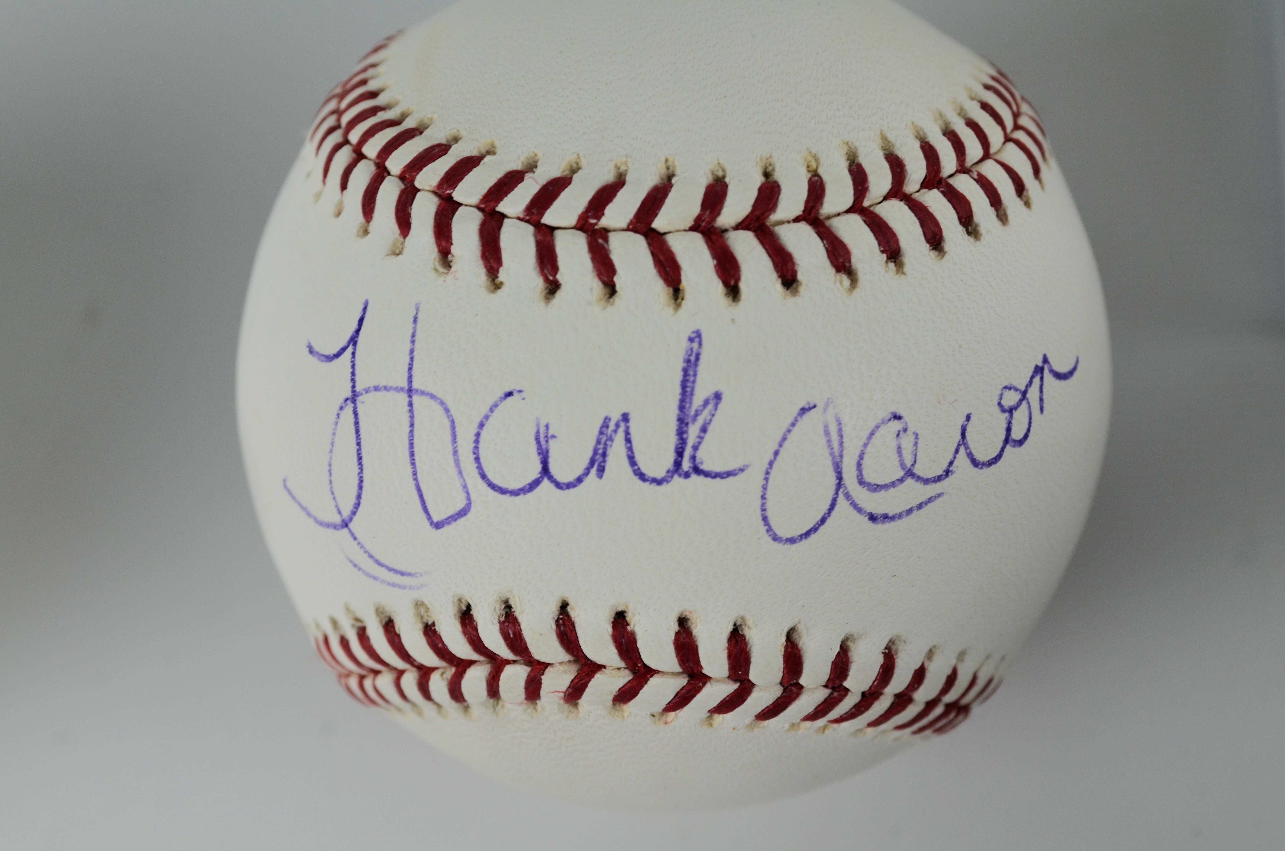 Lot Detail Hank Aaron Autographed Baseball lot-detail-hank-aaron-autographed-baseball