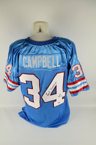 Earl Campbell Autographed Houston Oilers Jersey