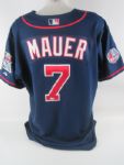 Joe Mauer 2007 Professional Model Minnesota Twins Jersey w/Medium Use MLB Authentication