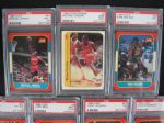 1986-87 Fleer Basketball Card Set w/Michael Jordan Rookie Card PSA 7.5 & Sticker PSA 9