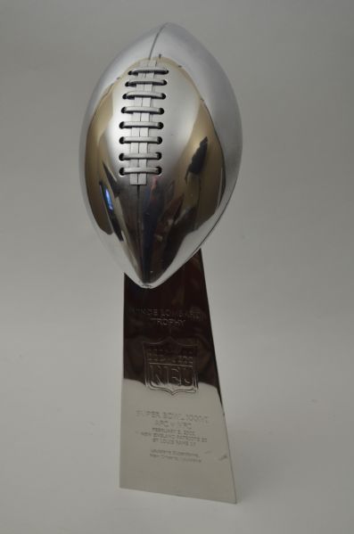 New England Patriots vs St. Louis Rams Super Bowl XXXVI Trophy