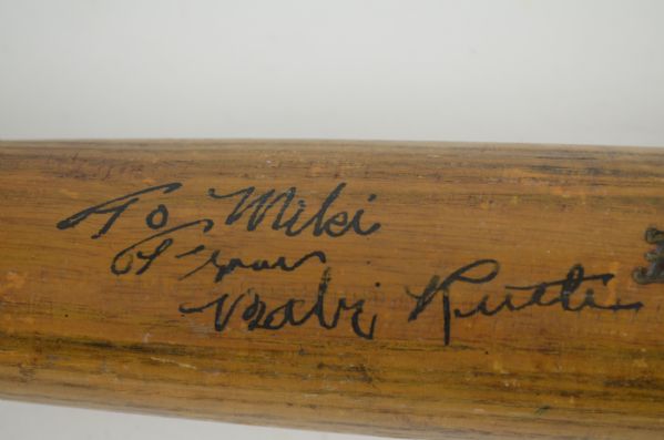Babe Ruth Autographed Bat PSA/DNA LOA