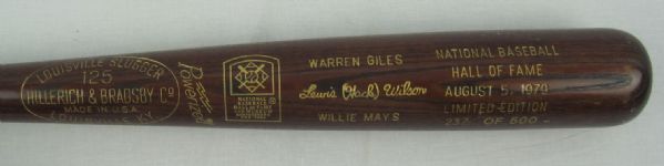 Willie Mays Rare Autographed Limited Edition 1979 Hall of Fame Black Trophy Bat
