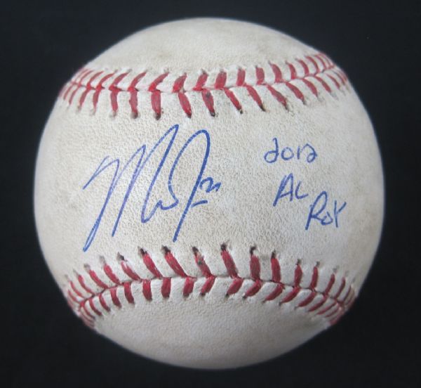 Mike Trout Rookie Game Used & Autographed 2012 AL ROY Baseball w/MLB Authentication