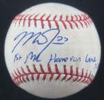 Mike Trout 2011 First Major League Home Run Game Used & Autographed Baseball w/MLB Authentication