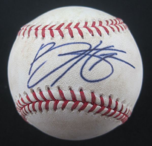 Bryce Harper Washington Nationals Rookie Game Used & Autographed 1st Game Baseball w/MLB Authentication