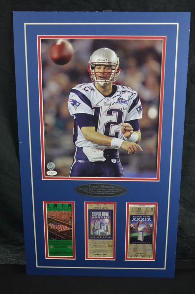 Tom Brady Autographed Photo Display