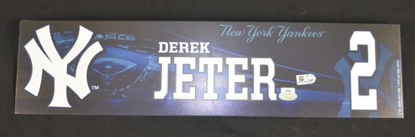 Derek Jeter 2013 Locker Room Nameplate From Mariano Riveras Last Home Game Steiner/MLB 