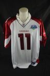 Larry Fitzgerald Dual Signed & Inscribed Super Bowl Jersey