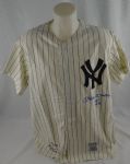 Mickey Mantle Autographed & Inscribed Stat Jersey From Greer Johnson Collection