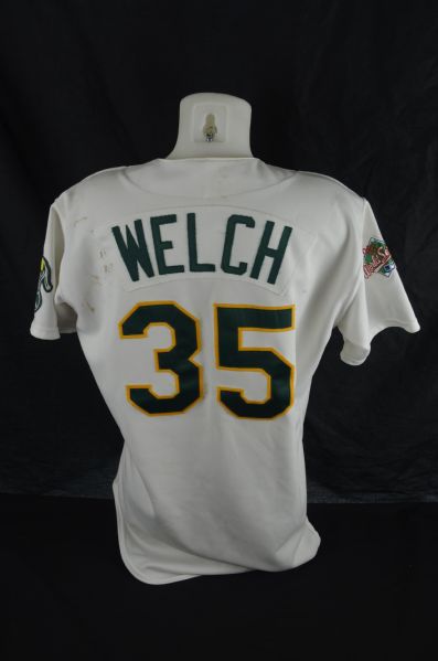 Bob Welch Oakland Athletics 1988 World Series Professional Model Jersey w/Heavy Use