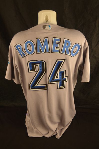 Ricky Romero 2009 Toronto Blue Jays Professional Model Road Jersey w/Medium Use MLB Authenticated