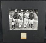 Babe Ruth Lou Gehrig Ty Cobb & Tris Speaker Autographed Display