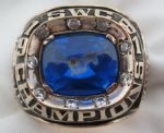 James Mobley 1981 SMU Mustangs SWC Champions 10K Gold Football Ring 