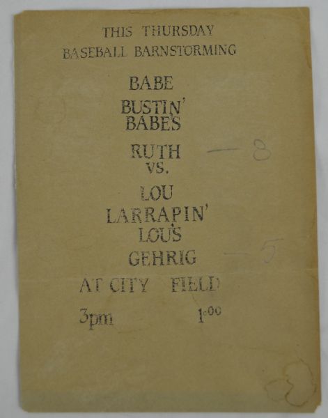 Vintage 1927-1928 Bustin Babes vs Larrapin Lous Barnstorming Tour Advertising Display