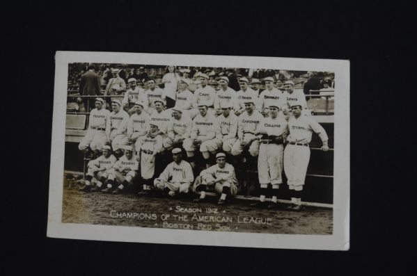 Boston Red Sox 1912 Original Team Photo Postcard