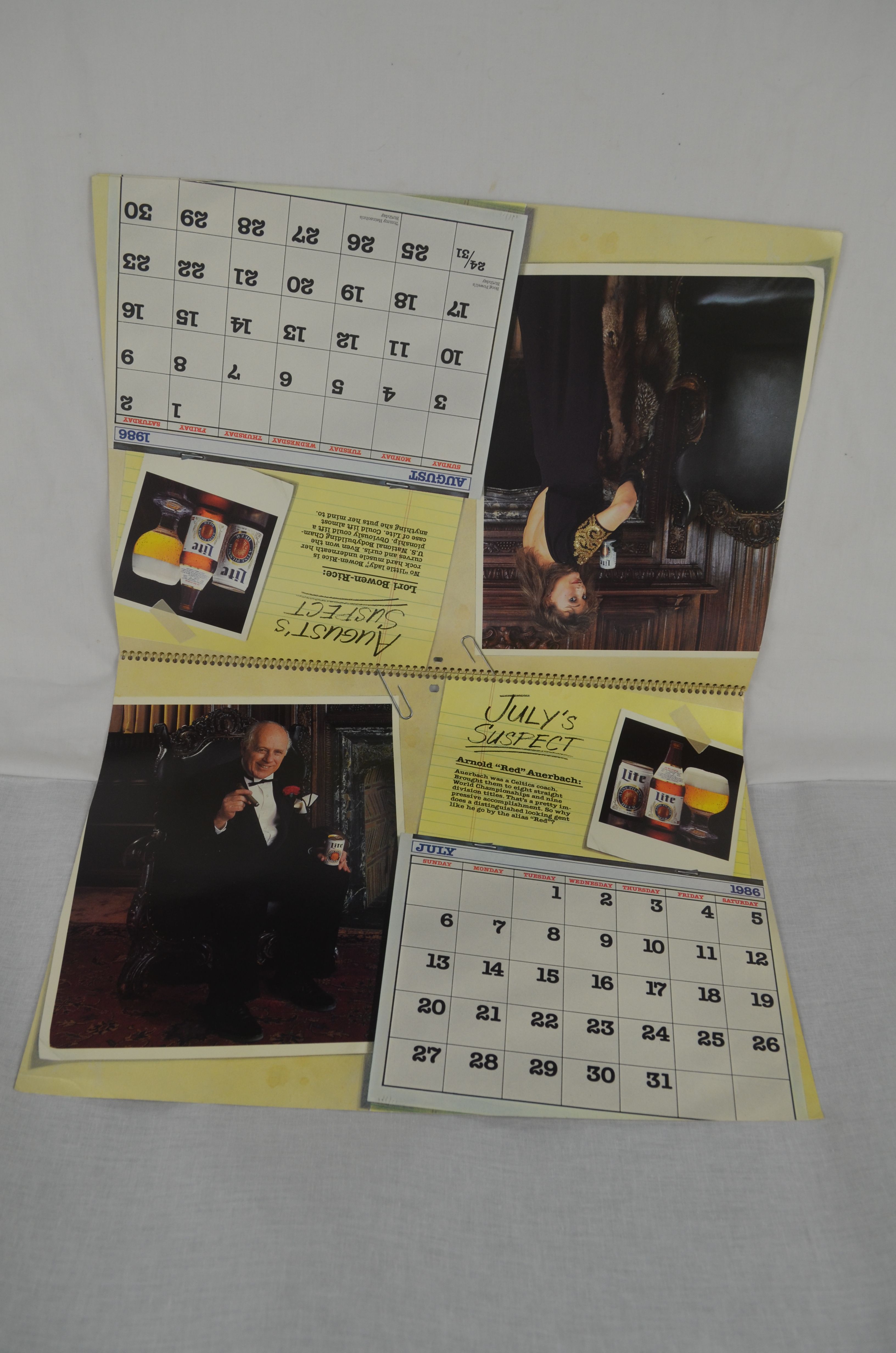 Lot Detail 1986 Miller Lite Advertising Calendar
