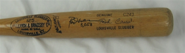 Rod Carew 1977-79 Minnesota Twins Professional Model Bat w/Heavy Use