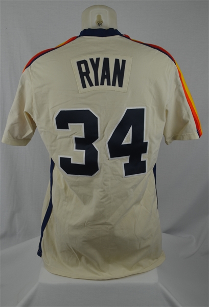 Nolan Ryan 1982 Houston Astros Professional Model Jersey W/Medium Use
