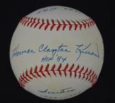 Harmon Killebrew Autographed Career Stat Baseball w/15 Inscriptions