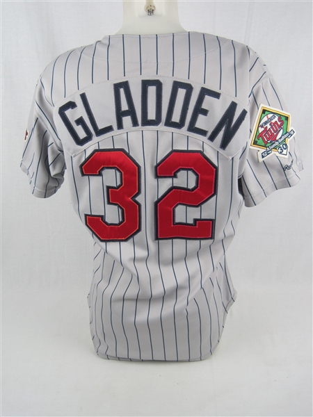 Dan Gladden 1991 Minnesota Twins Professional Model Jersey w/Heavy Use