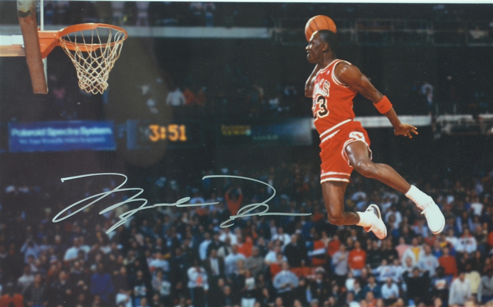 Lot Detail - Michael Jordan Autographed Gatorade Slam Dunk Contest