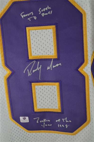 Randy Moss Autographed Multi Inscribed Minnesota Vikings Jersey