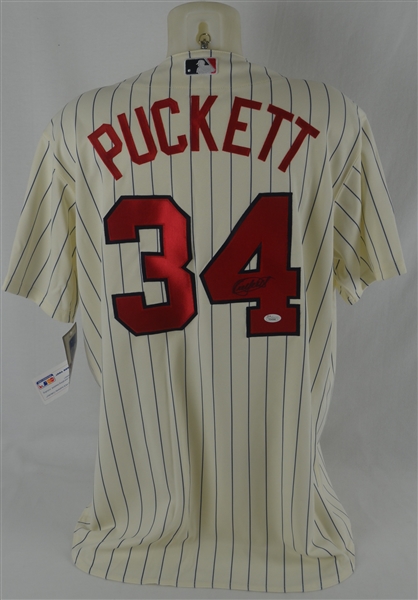 Kirby Puckett Autographed 1987 World Series Throwback Jersey 