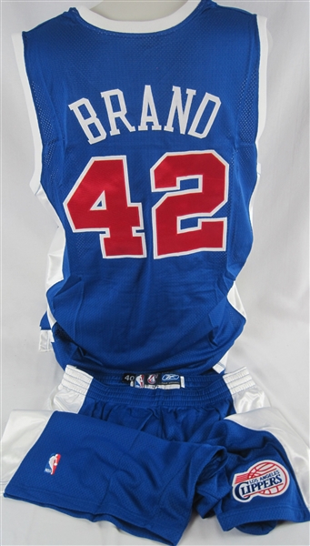 Elton Brand 2005-06 LA Clippers Professional Model Uniform w/Medium Use 