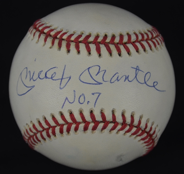 Mickey Mantle Autographed & Inscribed Baseball UDA