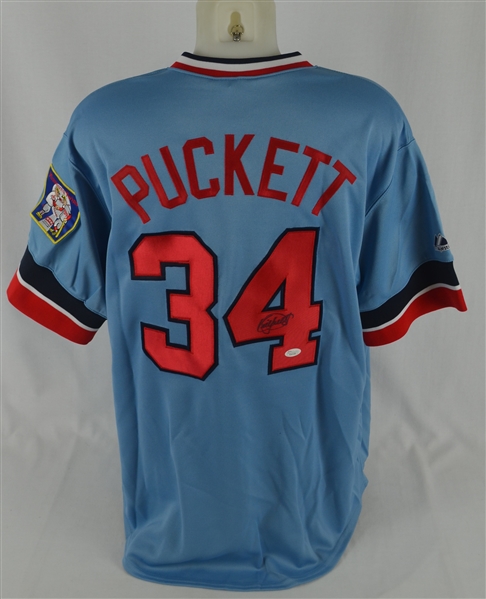 Kirby Puckett Autographed 1984 Rookie Throwback Jersey