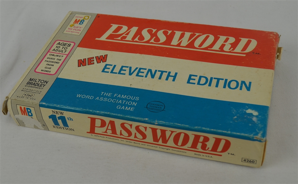 Vintage 1970 Password Game w/Original Packaging