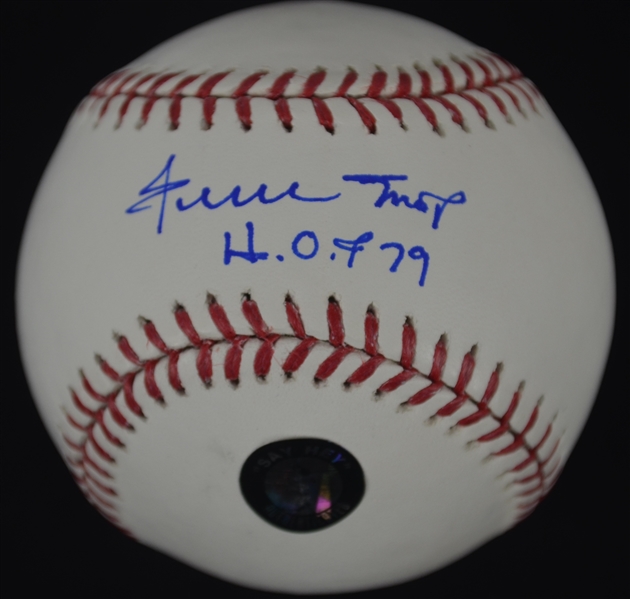 Willie Mays Autographed & Inscribed Baseball 