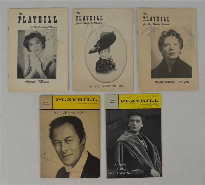 Collection of 5 Signed Playbills