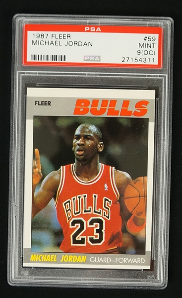 Michael Jordan 1987 Fleer Basketball #59 PSA 9 OC Mint