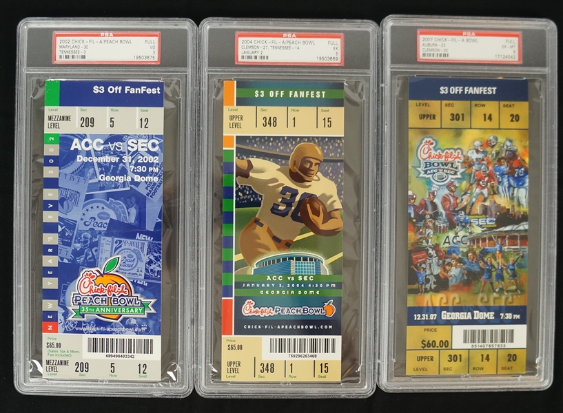 Lot Detail ChickFilA Bowl Lot of 6 Full PSA Graded Tickets