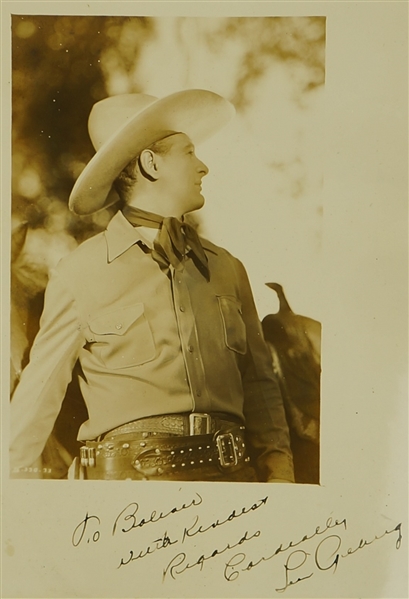 Lou Gehrig Rare c. 1938 Autographed "Rawhide" Photo 