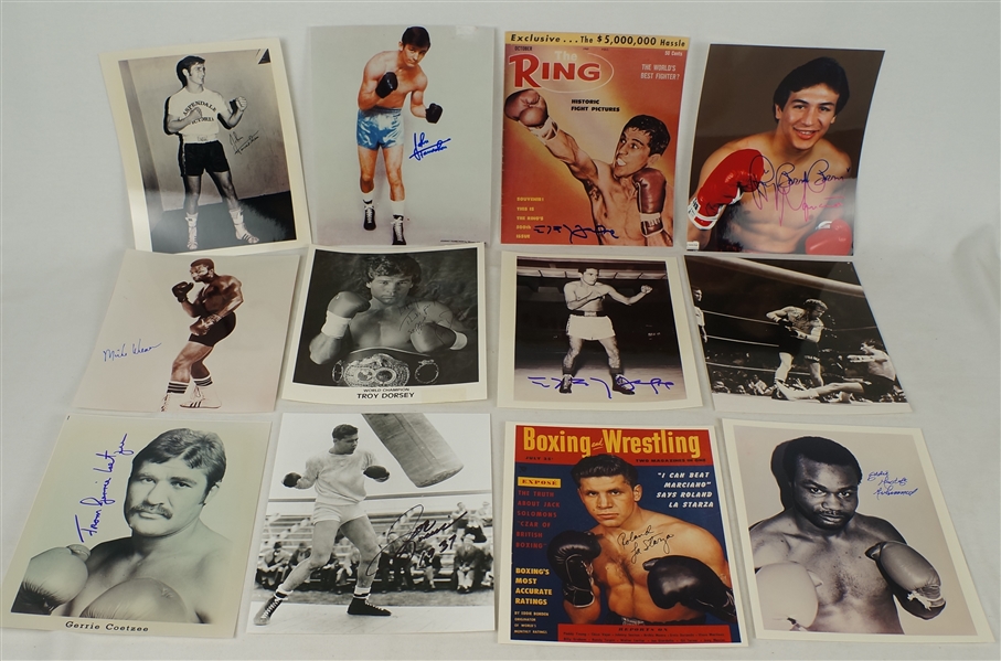 Boxing Collection of 26 Autographed Photos w/Mancini