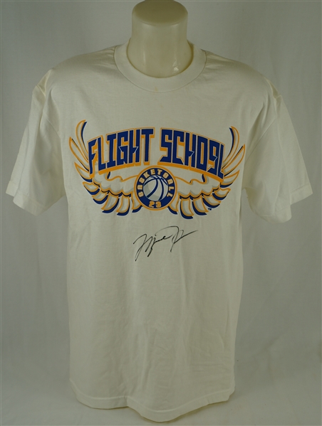 Michael Jordan Autographed Flight School Shirt UDA