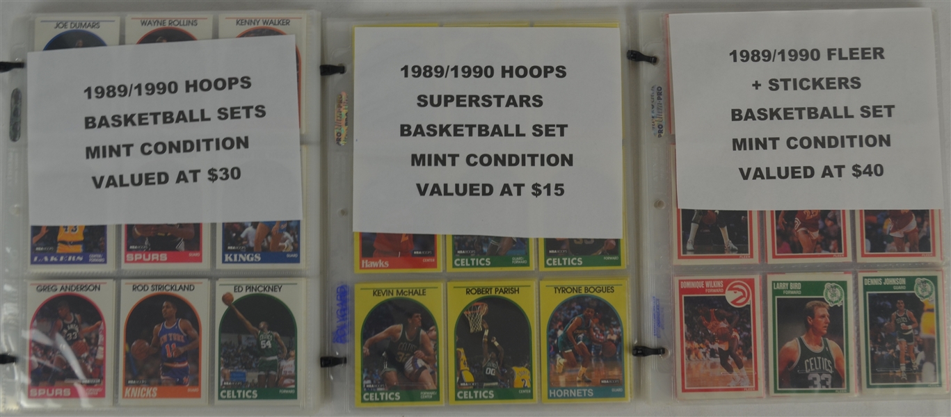 Lot of 3 1989-1990 Basketball Card Sets