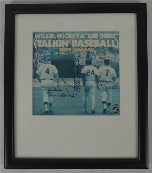 Mickey Mantle Willie Mays & Duke Snider Autographed "Talkin Baseball" PSA 10