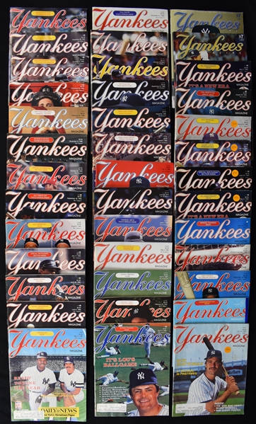 1984-1992 Editions (90 total) of New York Yankee Magazine