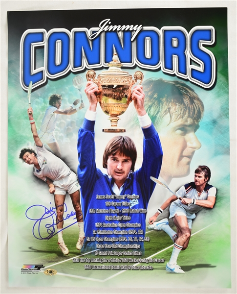 Jimmy Connors Autographed 16x20 Photo