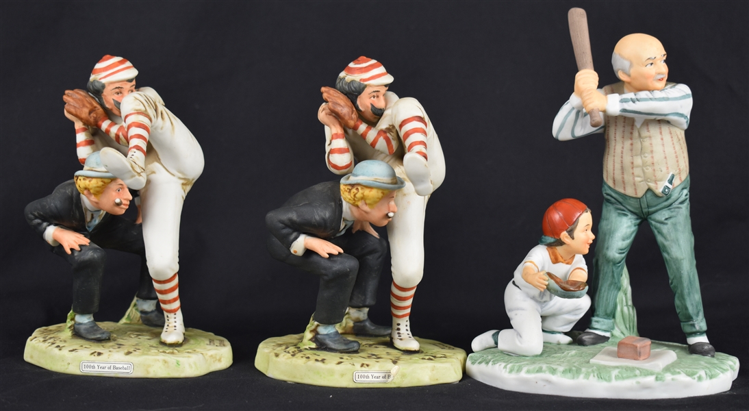 Norman Rockwell Collection of 3 Porcelain Figurines 