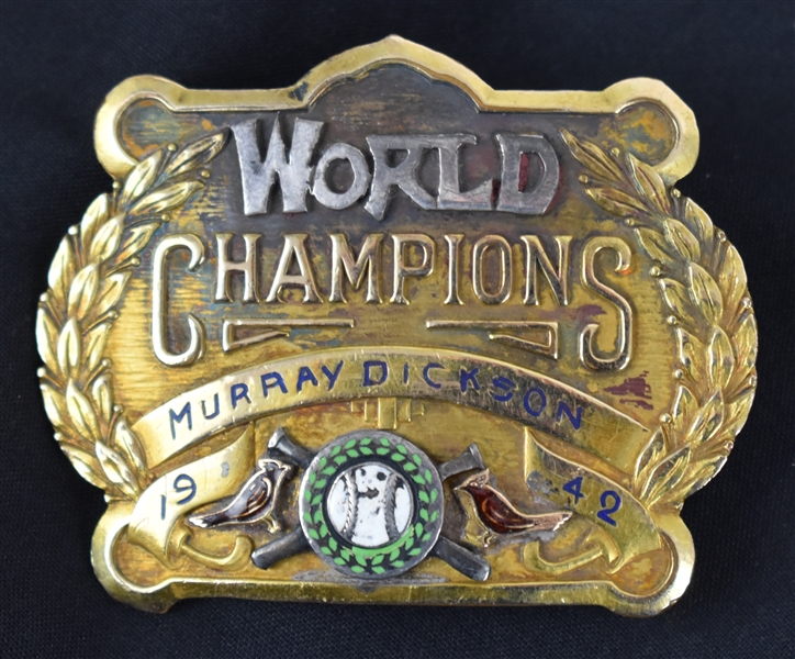 Murry Dickson 1942 Cardinals World Series Champions Belt Buckle