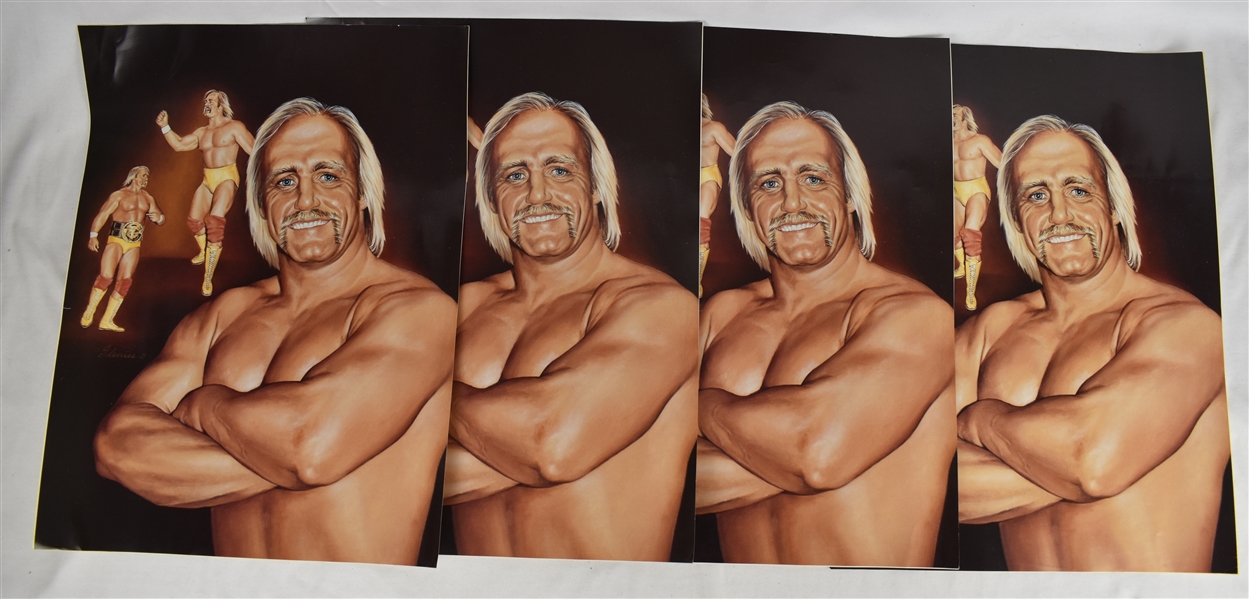 Hulk Hogan 18x24 Lot of 4 Lithographs by Robert Stephen Simon