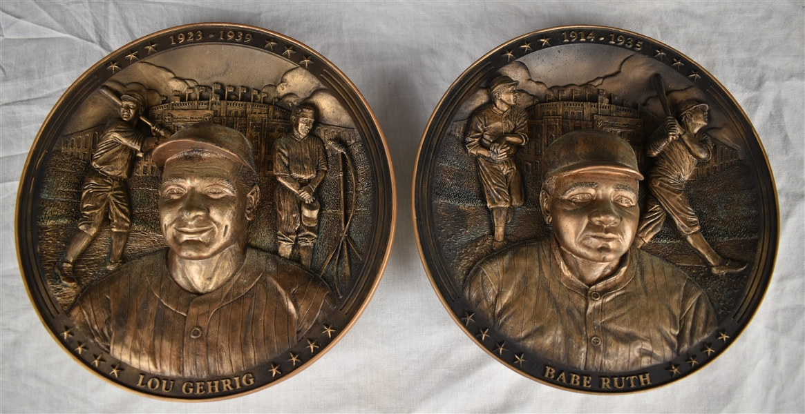 Babe Ruth & Lou Gehrig Immortals of the Diamond Limited Edition Plates