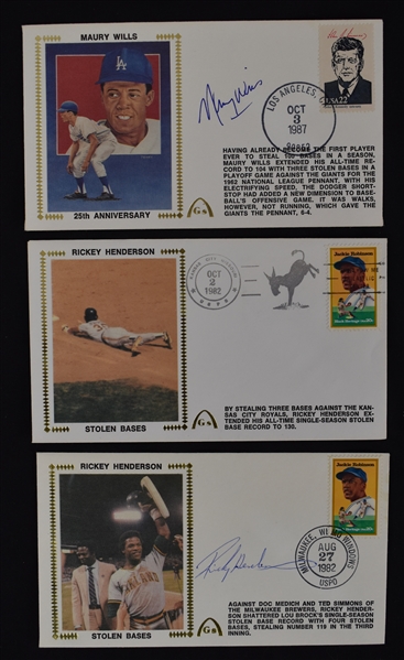 Collection of 6 Autographed First Day Covers w/Henderson Rose & Snider