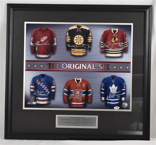 Original Six Hockey Autographed & Framed 16x20 Photo w/Howe & Orr
