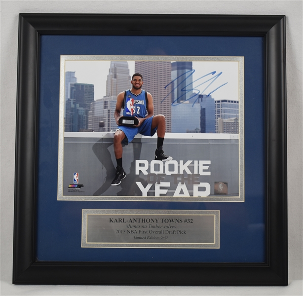Karl Anthony Towns Autographed Framed Display
